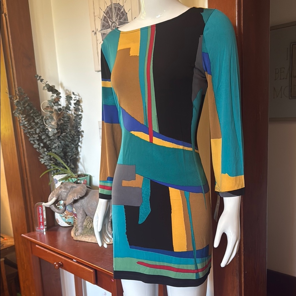 NWT Style&Co size small Colorful Geometric Women's Dress